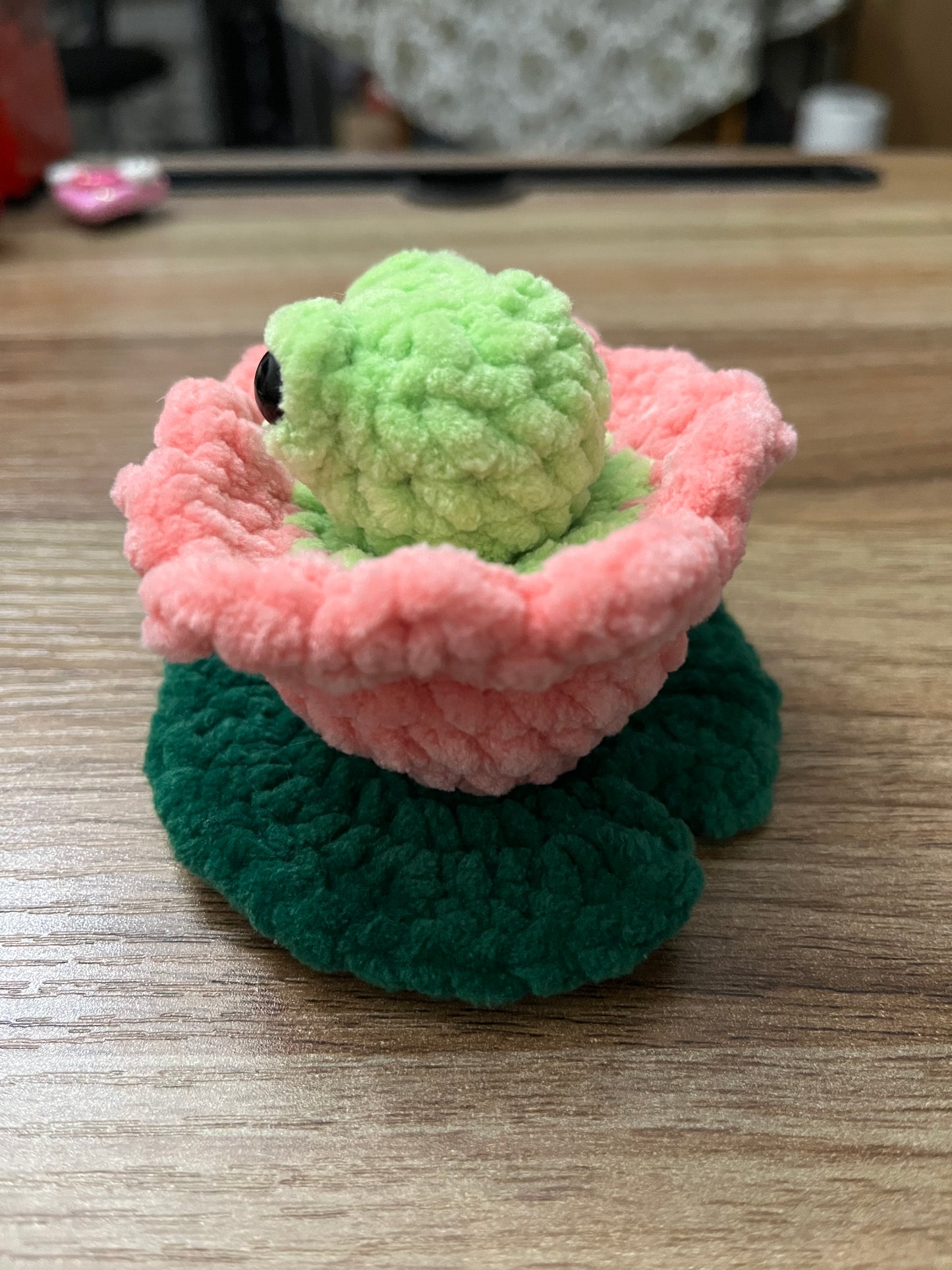 Frog in a Lily Pad Fidget Pop Plush