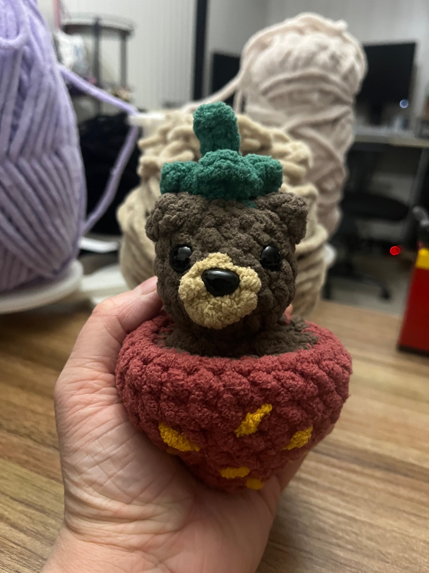 Straw-Beary Fidget Pop It