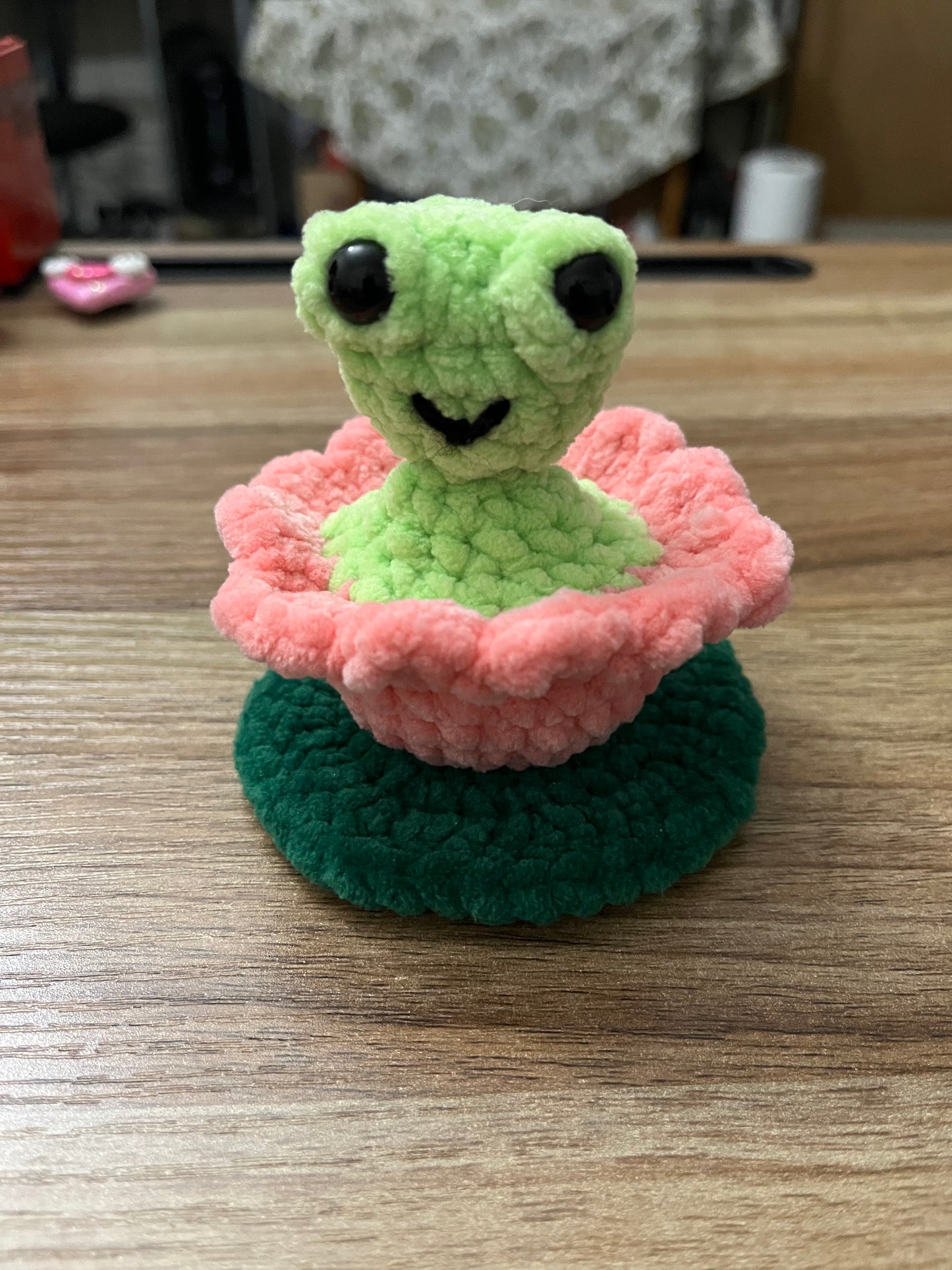 Frog in a Lily Pad Fidget Pop Plush