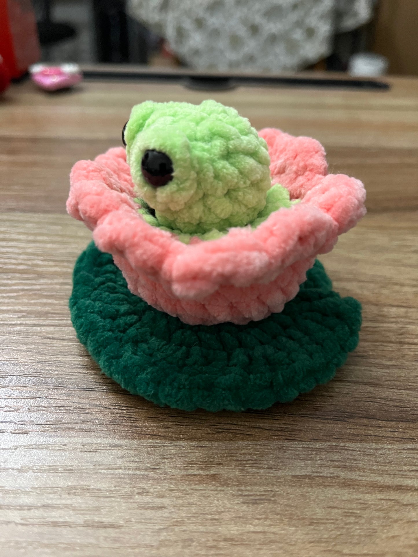 Frog in a Lily Pad Fidget Pop Plush